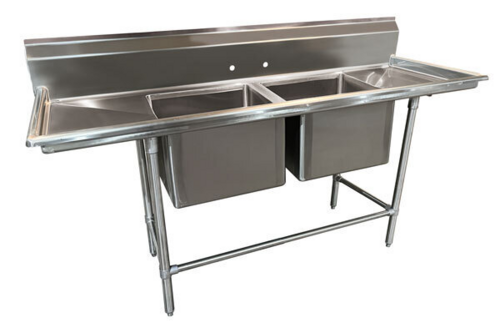 Advance Tabco 94-22-40-24RL - Regaline Sink, 2-compartment, with left & right-hand drainboards, 20