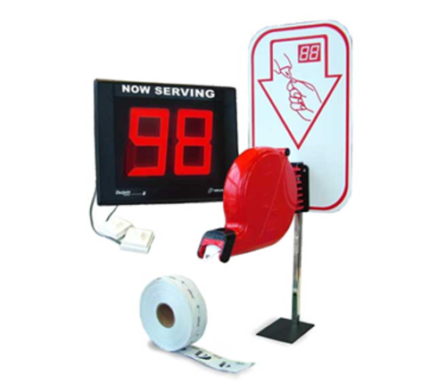 Omcan 10171 2 Digit LED Ticket Dispenser Metal Construction with Counter Stand