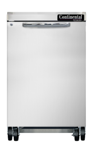 Continental Refrigerator BB24NSS - Back Bar Cooler, 24" wide, 38-1/2" high, stainless steel top, (1) door with lock, stainless steel