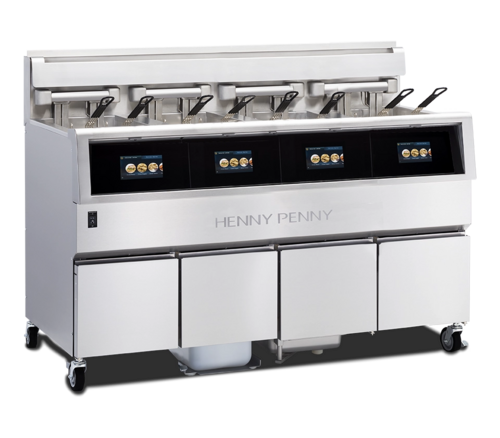 Henny Penny OFE514.0 - OFE-514 Open Fryer, electric, (4) wells, 30 lb. capacity per full vat, 7" LCD touchscreen,