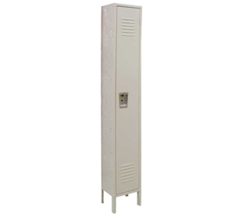 Omcan 13124 12 Inch Locker 1 Tier Floor Mounted Painted Steel with Recessed Handle