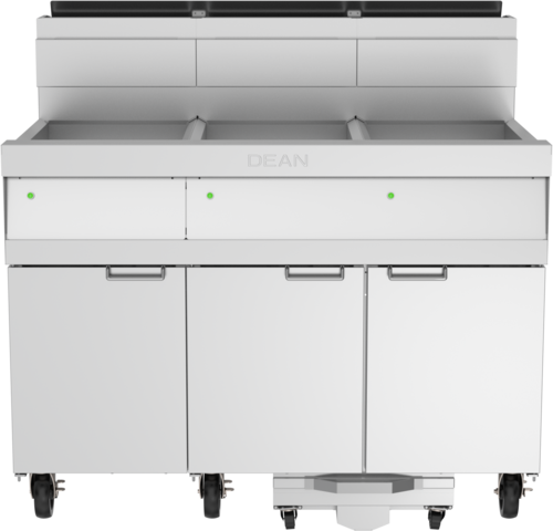 Frymaster/Dean 3FPRG50T - Dean® PowerRunner™ Fryer, gas, floor model, (3) 50 lbs. capacity each, built-in filtration, thermo