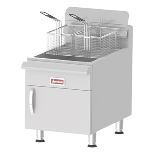 Omcan 43088 17 Inch 30 lb Capacity Gas Deep Fryer with 4 Burners - Countertop