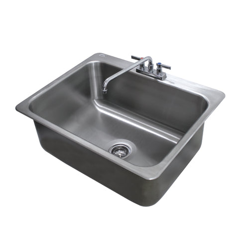Advance Tabco DI-1-2812 - Drop-In Sink, 1-compartment, 28"W x 20"D front-to-back x 12" deep sink bowl, includes: deck mounted