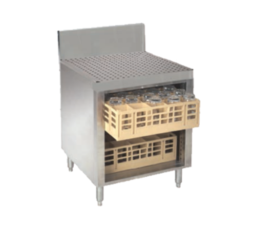 Advance Tabco PRCR-24-24 - Prestige Underbar Glass Rack Storage Unit, enclosed top with removable perforated drain pan with 1”