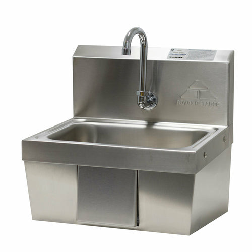 Advance Tabco 7-PS-44 - Hand Sink, wall mounted, 14" wide x 10" front-to-back x 5" deep bowl, 18 gauge 304 stainless steel,