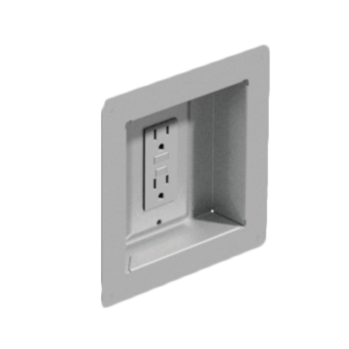 Advance Tabco SU-62C - Duplex Outlet, with GFI, recessed in bar die wall (wiring by others)