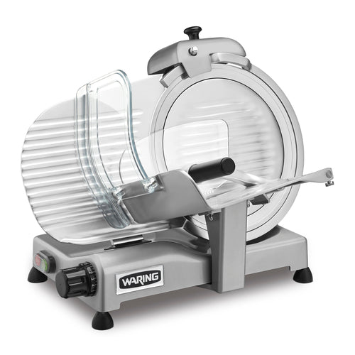Waring WCS300SV - Commercial Food Slicer, electric, heavy duty, 12" tempered chrome blade, adjustable slice thickness