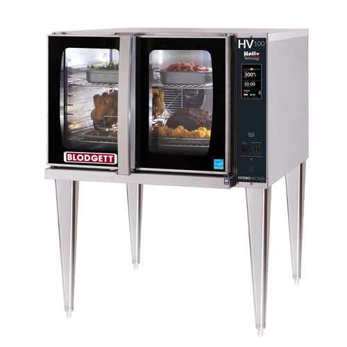 Blodgett HVH-100G SGL - HydroVection™ Oven with Helix Technology, Gas, full size capacity (5) 18" x 26" pans, black glass