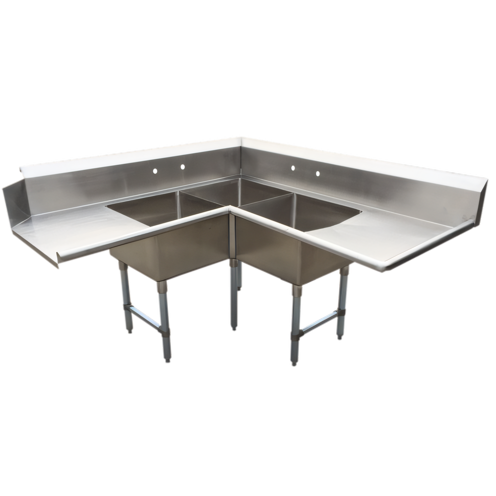 BK Resources BKSDT-CO3-2012-LS Compartment Sinks