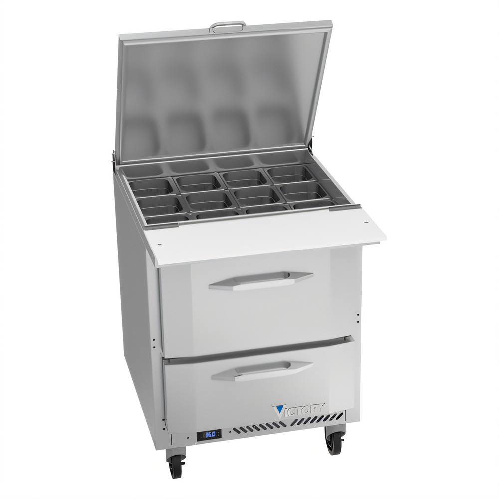 Victory VSPD27HC-12B-2 UltraSpec™ Refrigerated Prep Tables