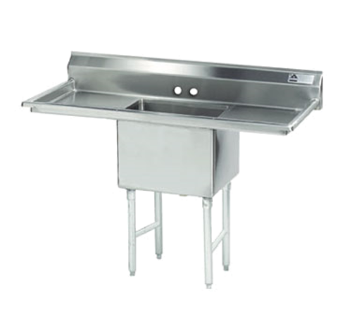 Advance Tabco FS-1-2424-18RL - Fabricated Sink, 1-compartment, 18" right & left drainboards, bowl size 24" x 24" x 14" deep, 14