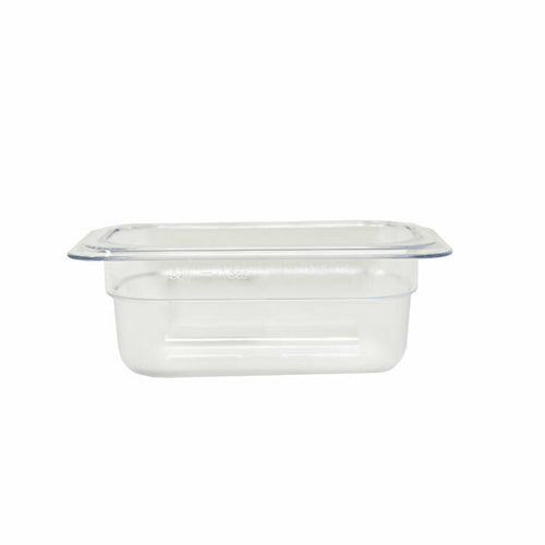 Omcan 80043 - (80043) Food Pan, 1/9 size, 6-15/16" x 4-1/4" x 2-1/2" deep, clear polycarbonate, NSF (Qty Break =