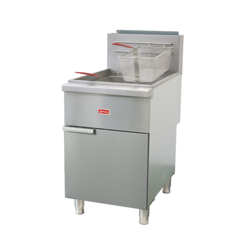 Omcan 48308 (CE-CN-F4D-NG) Fryer Natural Gas Floor Model