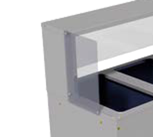 Advance Tabco TSP-2 - End panels for TSS series serving shelf, acrylic (one for each end)
