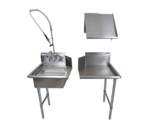 BK Resources BKDTK-26-L-G - Dish Table Kit, left-to-right operation, includes: (1) clean dishtable (BKCDT-26-R), (1) soiled