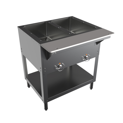 BK Resources ST-SW-2 - Steam Table, electric, 2-pan sealed well design, 20-gauge stainless steel construction, partially