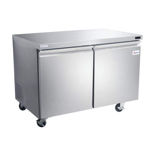 Omcan 50056 47 Inch Under Counter Refrigerator Reach In 12 cu ft Stainless Steel