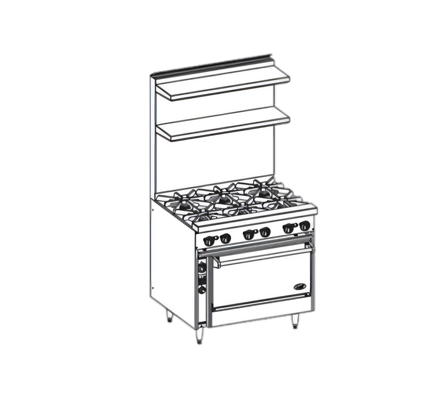 Jade Range JBR-6-36C Bistro Gas Ranges
