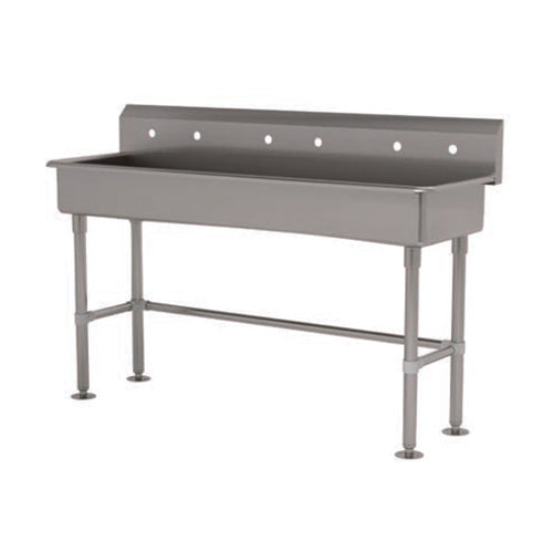 Advance Tabco FC-FM-60-ADA-F - Multiwash Hand Sink, splash mount faucet provision, with stainless steel legs and flanged feet,