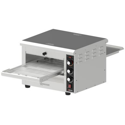 Omcan 48387 15 Inch Electric Conveyor Toaster with Adjustable Settings Stainless Steel