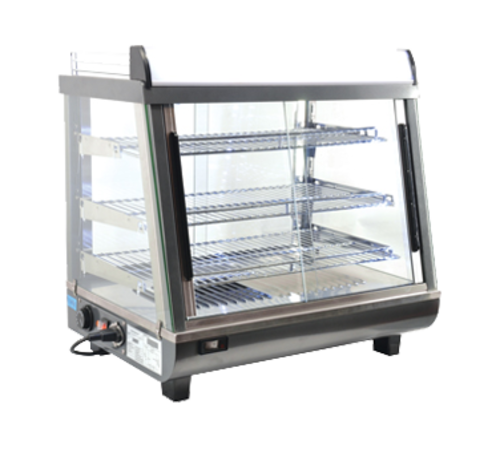 Omcan 40003 25-3/4 Inch Heated Display Case Countertop Full Service Glass