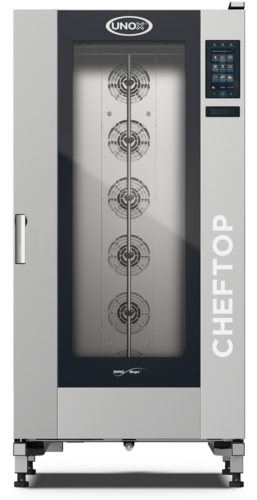 UNOX XAVL-2021-NPLS (GAS 208-240V) - ChefTop MIND.Maps™ Plus Combi Oven/Steam Oven is a gas roll-in oven that combines heat, hot air