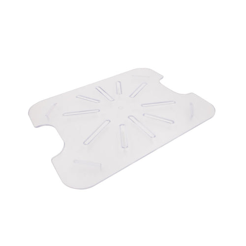 Omcan 85036 - (85036) Drain Shelf, for 1/6 size food storage container, polycarbonate, clear, NSF (Qty Break = 12