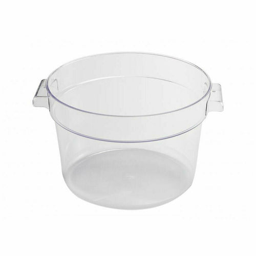 Omcan 80177 - (80177) Food Storage Container, 6 quart, round, polycarbonate, clear, NSF (Qty Break = 12 ea)