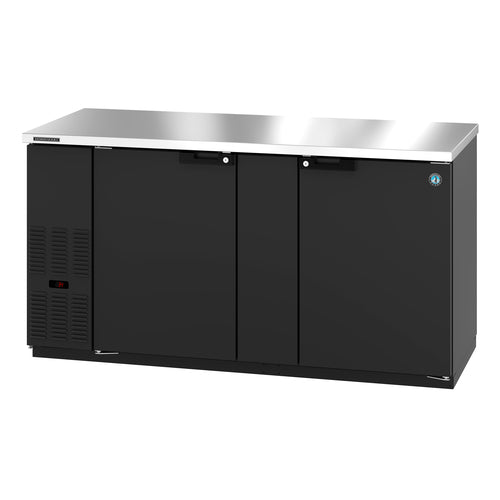 Hoshizaki BB69 - Refrigerated Back Bar Cooler, reach-in, two-section, side mount self-contained refrigeration,