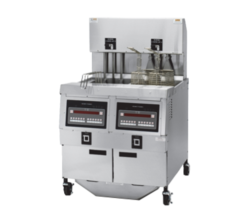 Henny Penny OGA322.0 - OGA-322 Gas Auto Lift Open Fryer, 2 wells, COMPUTRON 8000 controls, clean-out mode, 65 pound fat