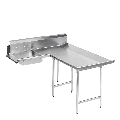 Advance Tabco DTS-D30-84R - Dishlanding-Soil Dishtable, L-shaped with landing, attaches to right of dish machine operator,