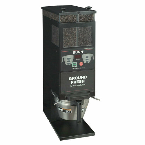 BUNN 33700.0001 - 33700.0001 G9-2T DBC Coffee Grinder, portion control, dual 6 lb. hoppers, 3 batch sizes per hopper,