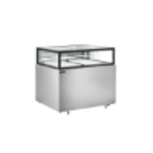 Omcan 48562 48 Inch Refrigerated Showcase 13.2 cu.ft Stainless Steel Display
