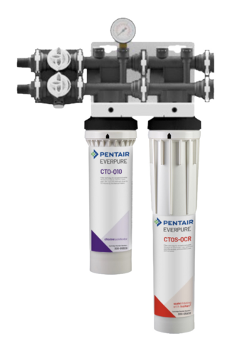Convotherm FLT0040-COV - Water treatment system, dual-cartridge, with (2) Qwik-Twist cartridges, 0.5-microns sediment