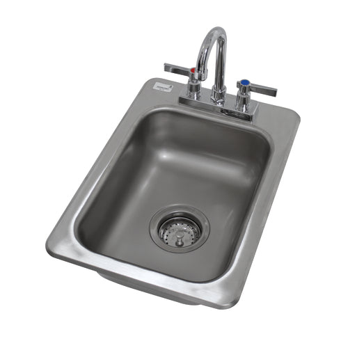 Advance Tabco DI-1-5-X - Special Value Drop-In Bar Hand Sink, 13"W x 19"D overall, 10"W x 14"D front-to-back x 5" deep bowl,