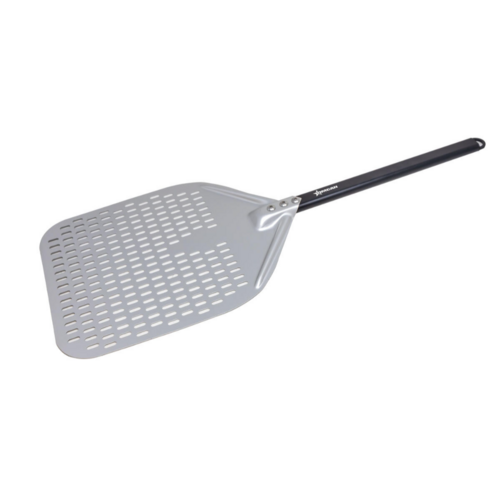 Omcan 81185 - (81185) Pizza Peel, perforated, 12” x 15-3/4” rectangular blade, 59” overall length, anodized
