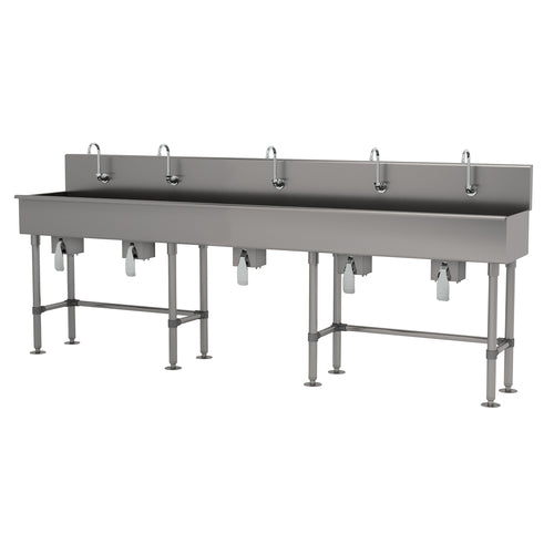 Advance Tabco 19-FM-100KV - Multiwash Hand Sink, with stainless steel legs and flanged feet, with knee valve, 100