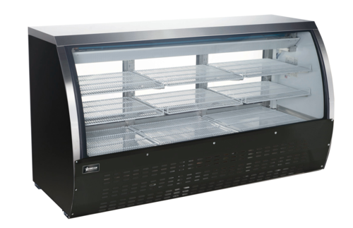 Omcan 50083 64 Inch Floor Model Refrigerated Deli Display Case with Adjustable Shelves
