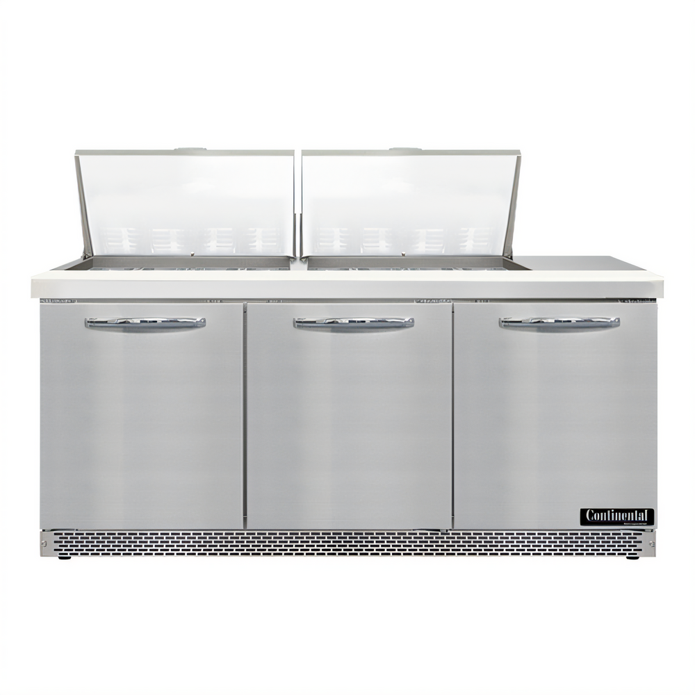 Continental Refrigerator SW72N24M-FB Mighty Top Refrigerated Prep Tables