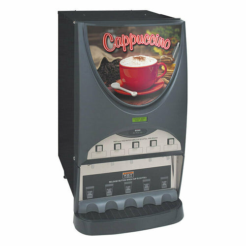BUNN 38100.0003 - 38100.0003 iMIX®-5S+ Silver Series® Dispenser, (5) 8 lb. hoppers, 4.5 gallon/hr capacity, push &