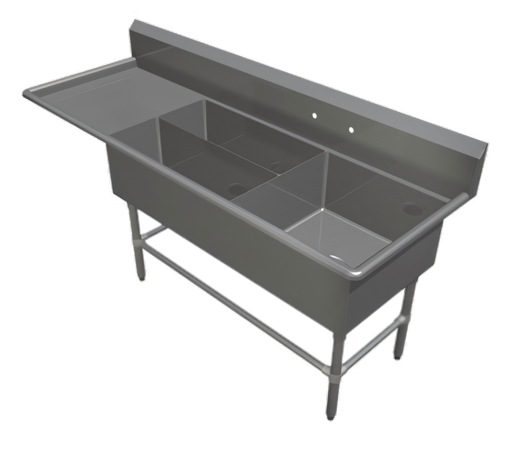 John Boos 43PBPS3224-1D24L Pro-Bowl Compartment Sinks