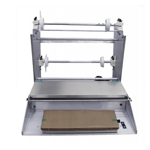Omcan 14430 26 Inch Wrapping Machine Mounting Axle Two Roll Electric aluminum and stainless steel
