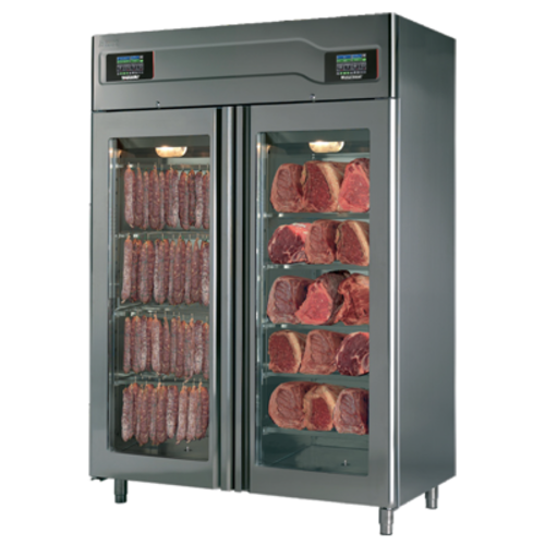 Omcan 44989 58 Inch Meat Curing Aging Cabinet Free-standing Stainless Steel and Dual Insulated