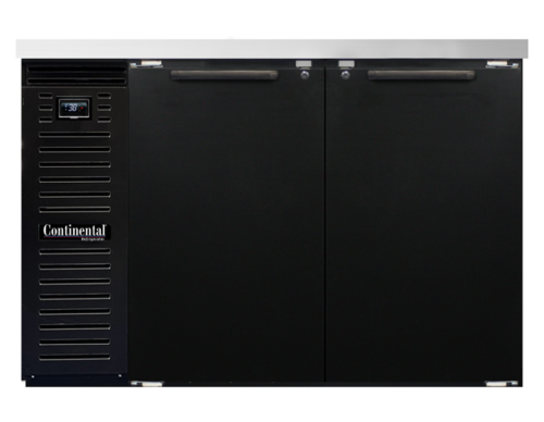 Continental Refrigerator BB50N - Back Bar Cooler, 50" wide, 34-3/4" high, 16.0 cubic feet, front breathing, stainless steel top, (2)