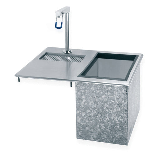 Advance Tabco D-24-WSIBL - Ice & Water Unit, drop-in, single service, 21” x 18” overall (ice bin 9-3/8” x 13.5” x 12”), 1
