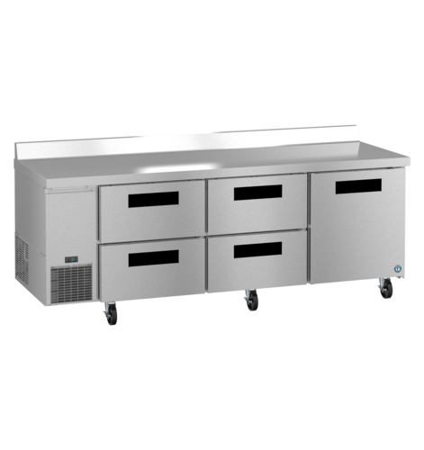 Hoshizaki WLR93B-D4 - Steelheart® Series Worktop Refrigerator, reach-in, three-section, 93