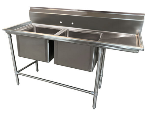 Advance Tabco 94-82-40-36R - Regaline Sink, 2-compartment, with right-hand drainboard, 28