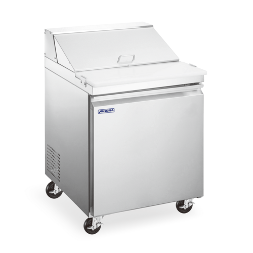 Omcan 59049 27 Inch Self-contained Refrigerated Counter Mega Top Unit 7.1 cu ft