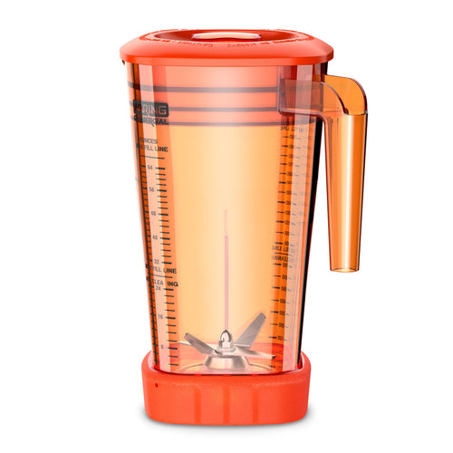 Waring CAC95-28 - The Raptor™ Blender Container, 64 oz. capacity, orange, BPA Free, copolyester, stackable, includes: